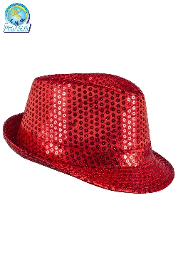 CAPPELLO PAILLETTES ROSSO